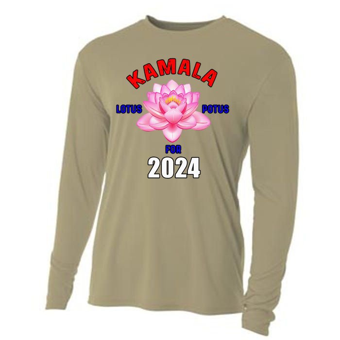 Lotus For Potus Kamala Harris President Campaign 2024 Cooling Performance Long Sleeve Crew