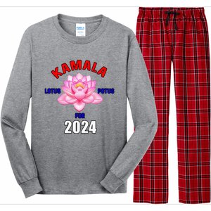 Lotus For Potus Kamala Harris President Campaign 2024 Long Sleeve Pajama Set