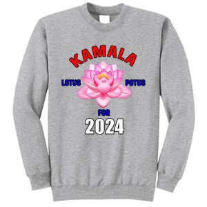 Lotus For Potus Kamala Harris President Campaign 2024 Tall Sweatshirt