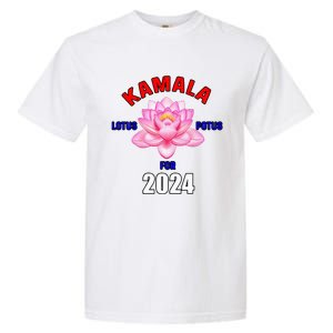 Lotus For Potus Kamala Harris President Campaign 2024 Garment-Dyed Heavyweight T-Shirt