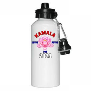 Lotus For Potus Kamala Harris President Campaign 2024 Aluminum Water Bottle