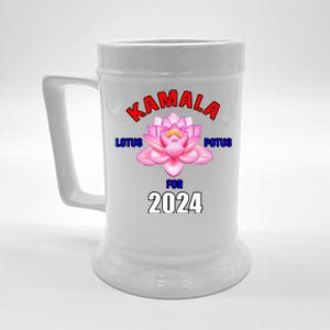 Lotus For Potus Kamala Harris President Campaign 2024 Beer Stein