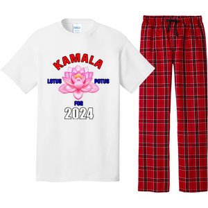 Lotus For Potus Kamala Harris President Campaign 2024 Pajama Set