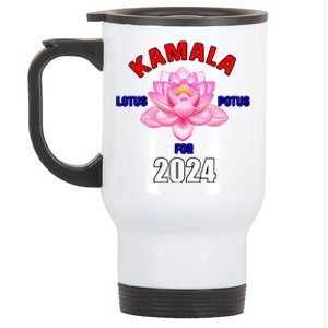 Lotus For Potus Kamala Harris President Campaign 2024 Stainless Steel Travel Mug