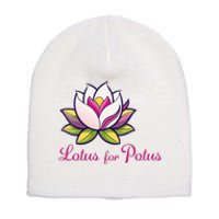 Lotus For Potus In Vibrant Colors Short Acrylic Beanie