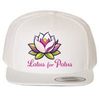 Lotus For Potus In Vibrant Colors Wool Snapback Cap