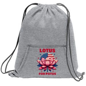 Lotus For Potus Kamala Harris 2024 President Political Trend Sweatshirt Cinch Pack Bag