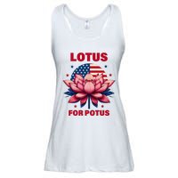 Lotus For Potus Kamala Harris 2024 President Political Trend Ladies Essential Flowy Tank