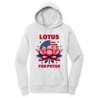 Lotus For Potus Kamala Harris 2024 President Political Trend Women's Pullover Hoodie