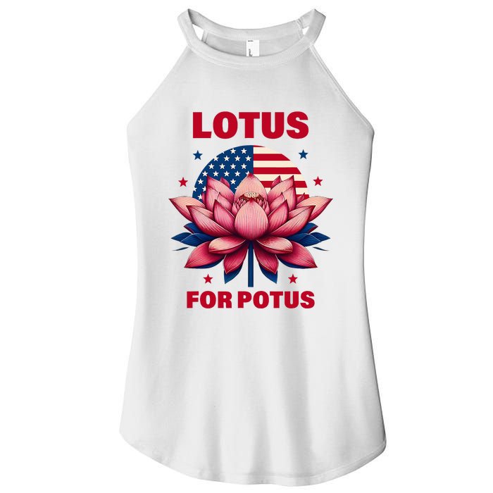 Lotus For Potus Kamala Harris 2024 President Political Trend Women's Perfect Tri Rocker Tank