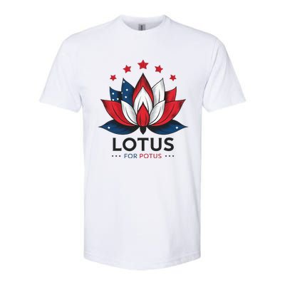 Lotus For Potus Kamala Harris 2024 Softstyle® CVC T-Shirt