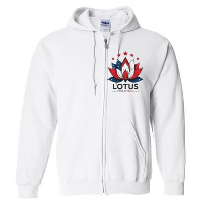 Lotus For Potus Kamala Harris 2024 Full Zip Hoodie