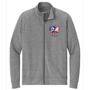 Lotus For Potus Kamala Harris President 2024 Democrats Stretch Full-Zip Cadet Jacket