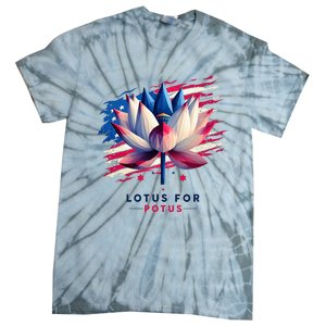 Lotus For Potus Kamala Harris President 2024 Democrats Tie-Dye T-Shirt