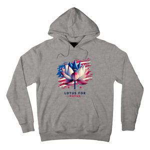 Lotus For Potus Kamala Harris President 2024 Democrats Tall Hoodie