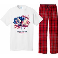 Lotus For Potus Kamala Harris President 2024 Democrats Pajama Set