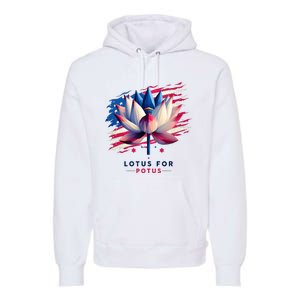 Lotus For Potus Kamala Harris President 2024 Democrats Premium Hoodie