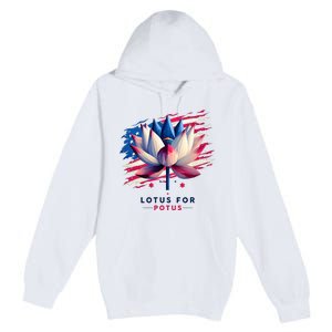 Lotus For Potus Kamala Harris President 2024 Democrats Premium Pullover Hoodie