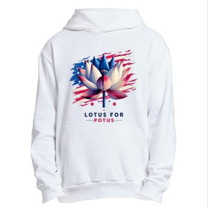 Lotus For Potus Kamala Harris President 2024 Democrats Urban Pullover Hoodie