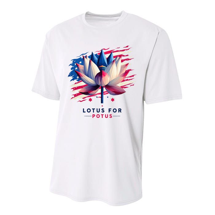 Lotus For Potus Kamala Harris President 2024 Democrats Performance Sprint T-Shirt