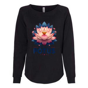 Lotus For Potus Trending President Kamala Harris 2024 Gift Womens California Wash Sweatshirt