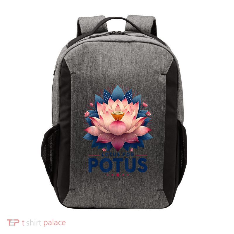 Lotus For Potus Trending President Kamala Harris 2024 Gift Vector Backpack
