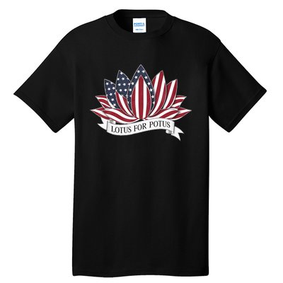 Lotus For Potus Kamala Harris 2024 President Tall T-Shirt