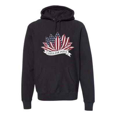 Lotus For Potus Kamala Harris 2024 President Premium Hoodie