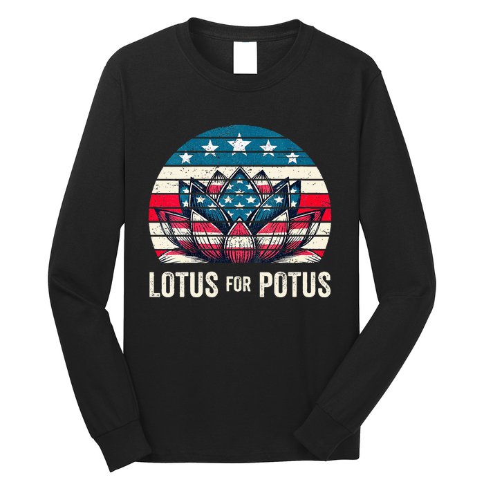 Lotus For Potus Kamala Harris For President 2024 Long Sleeve Shirt