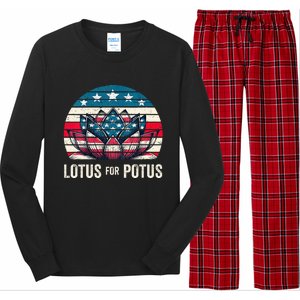 Lotus For Potus Kamala Harris For President 2024 Long Sleeve Pajama Set