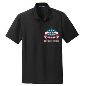 Lotus For Potus Kamala Harris For President 2024 Dry Zone Grid Polo