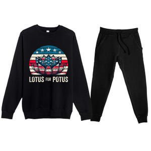 Lotus For Potus Kamala Harris For President 2024 Premium Crewneck Sweatsuit Set