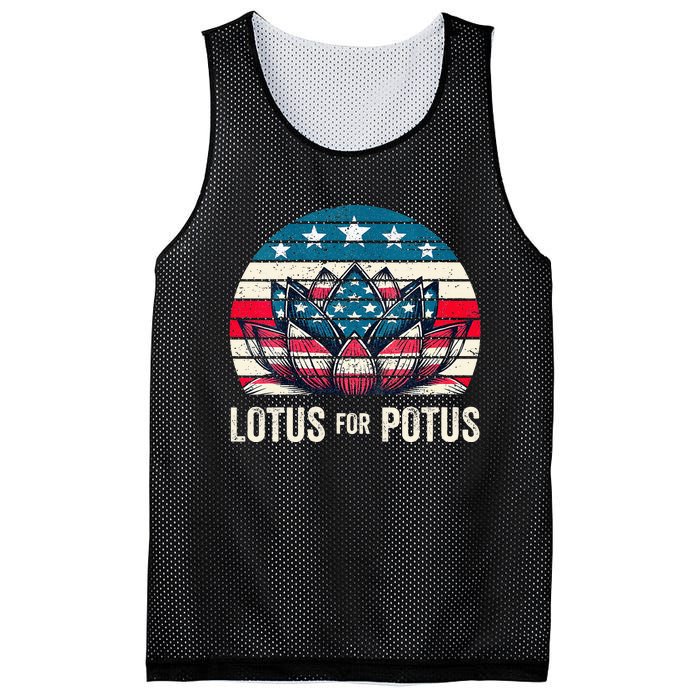 Lotus For Potus Kamala Harris For President 2024 Mesh Reversible Basketball Jersey Tank