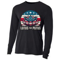 Lotus For Potus Kamala Harris For President 2024 Cooling Performance Long Sleeve Crew