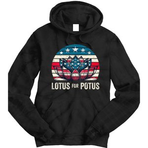 Lotus For Potus Kamala Harris For President 2024 Tie Dye Hoodie