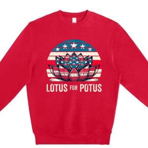 Lotus For Potus Kamala Harris For President 2024 Premium Crewneck Sweatshirt