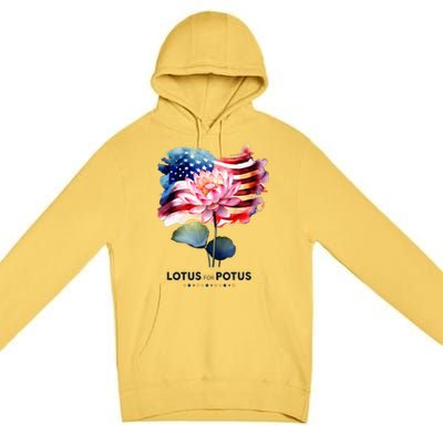 Lotus For Potus Kamala Harris 2024 President Election Vote Premium Pullover Hoodie