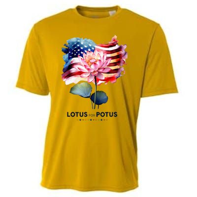 Lotus For Potus Kamala Harris 2024 President Election Vote Cooling Performance Crew T-Shirt