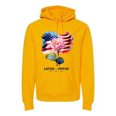 Lotus For Potus Kamala Harris 2024 President Election Vote Premium Hoodie