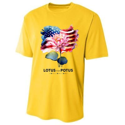 Lotus For Potus Kamala Harris 2024 President Election Vote Performance Sprint T-Shirt