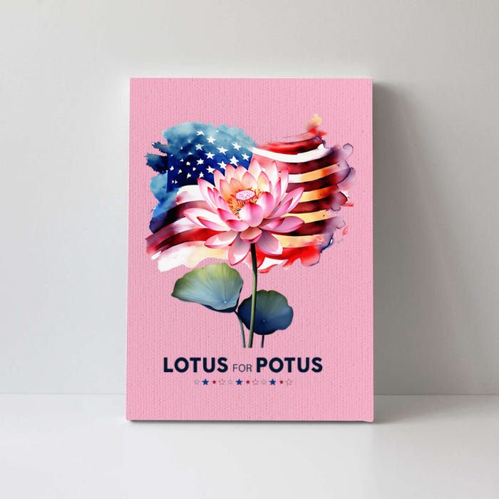 Lotus For Potus Kamala Harris 2024 President Election Vote Canvas