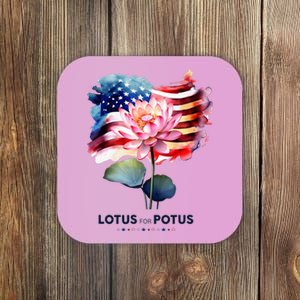 Lotus For Potus Kamala Harris 2024 President Election Vote Coaster