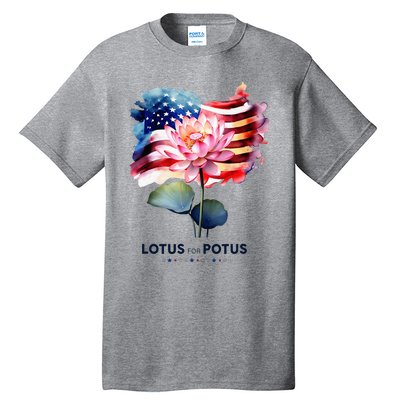 Lotus For Potus Kamala Harris 2024 President Election Vote Tall T-Shirt