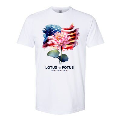 Lotus For Potus Kamala Harris 2024 President Election Vote Softstyle CVC T-Shirt