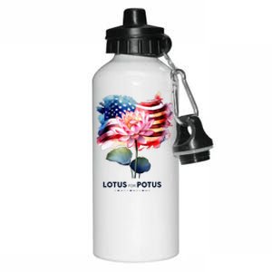 Lotus For Potus Kamala Harris 2024 President Election Vote Aluminum Water Bottle