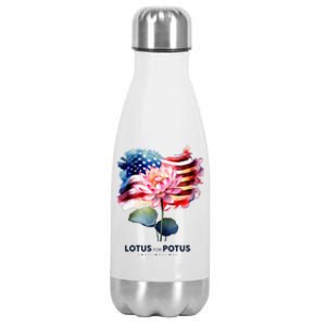 Lotus For Potus Kamala Harris 2024 President Election Vote Stainless Steel Insulated Water Bottle