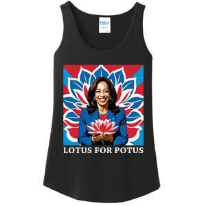 Lotus For Potus Usa Election Kamala Harris 2024 Ladies Essential Tank