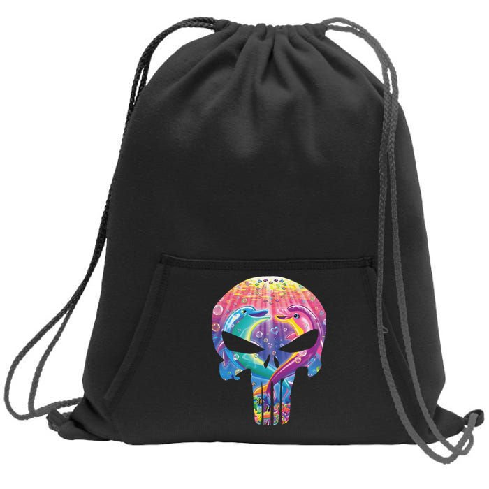 Lisa Frank Punisher Sweatshirt Cinch Pack Bag