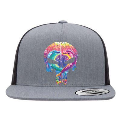 Lisa Frank Punisher Flat Bill Trucker Hat