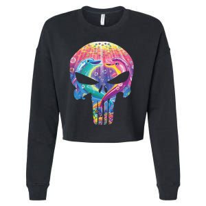 Lisa Frank Punisher Cropped Pullover Crew